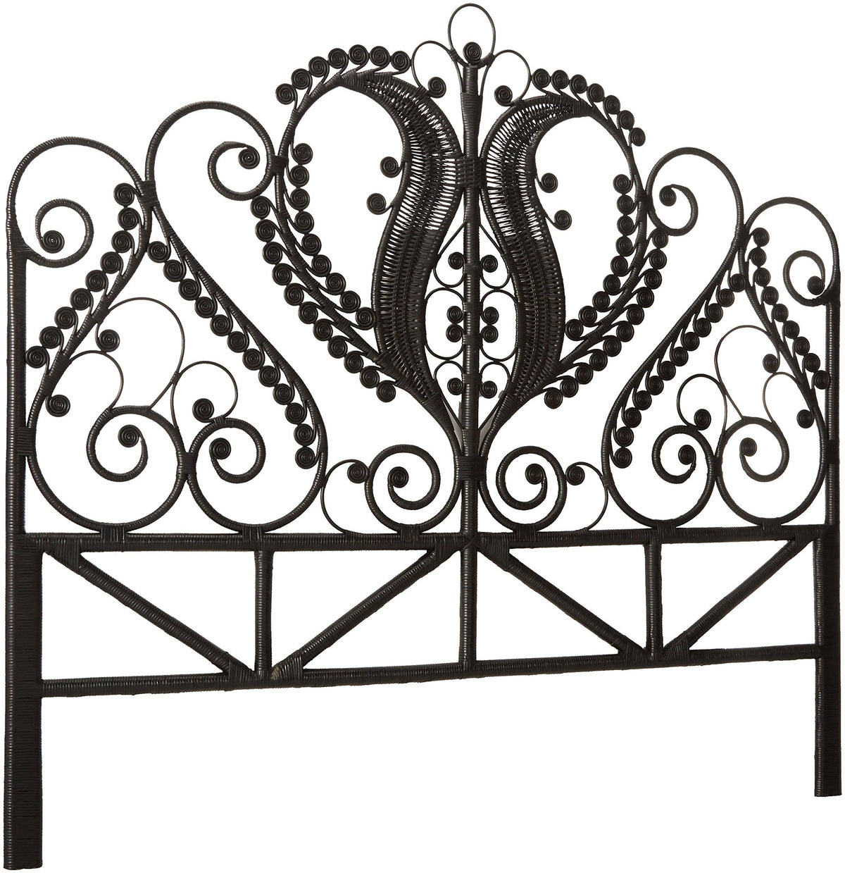 Black Rattan Headboard, California King U742416