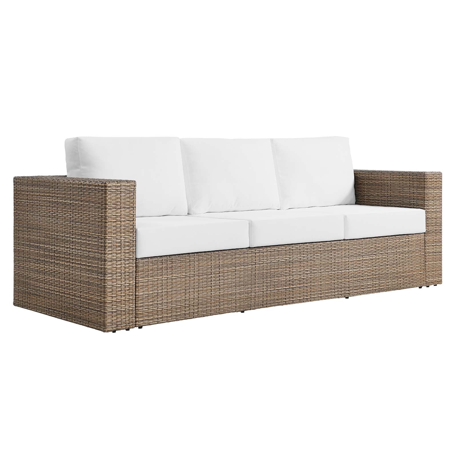 2-Piece Outdoor Patio Furniture Set in Cappuccino White O613
