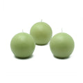 96 Pcs Sage Green Ball Candles L135