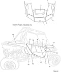 Polaris RZR Hood Decal, Front, Right, Genuine OEM Part 7182108, Qty 1 Pack of 2 W3620