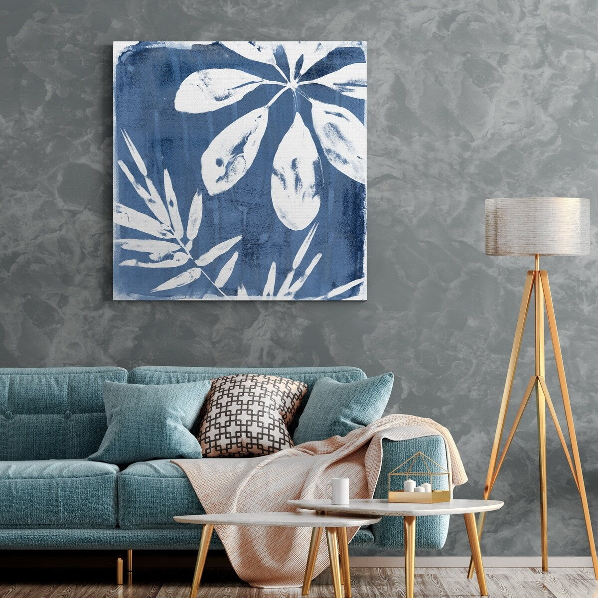 Tropical Indigo Gallery Wrapped Canvas 10x10 A34772