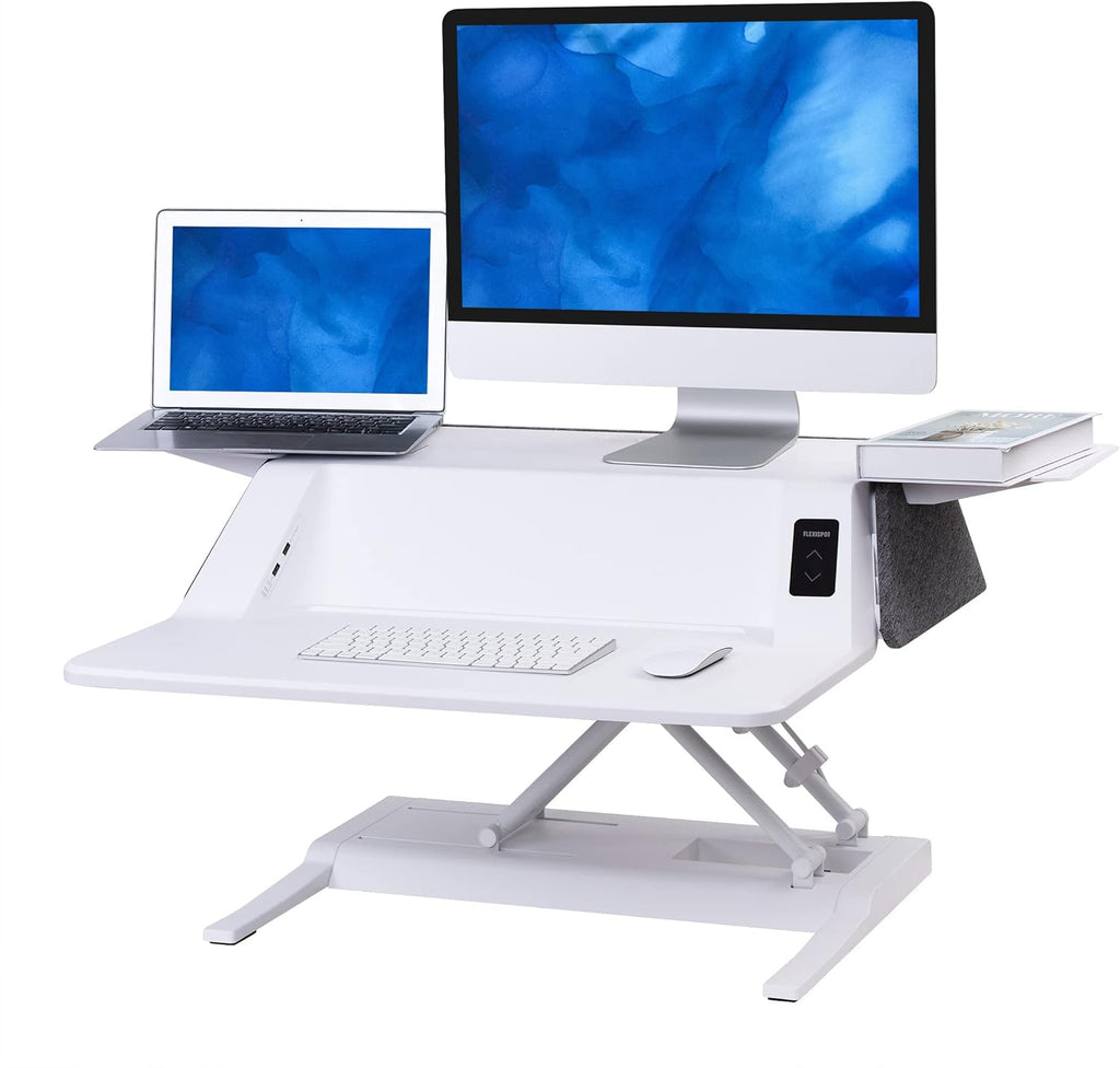 Electric Height Adjustable Desk Riser with Wireless Charging Extended Panel Board A459