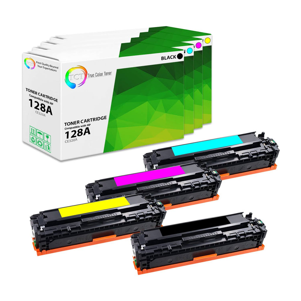 Compatible HP 128A Toner Cartridge 4 Pack Set - Black, Cyan, Yellow, Magenta M9437