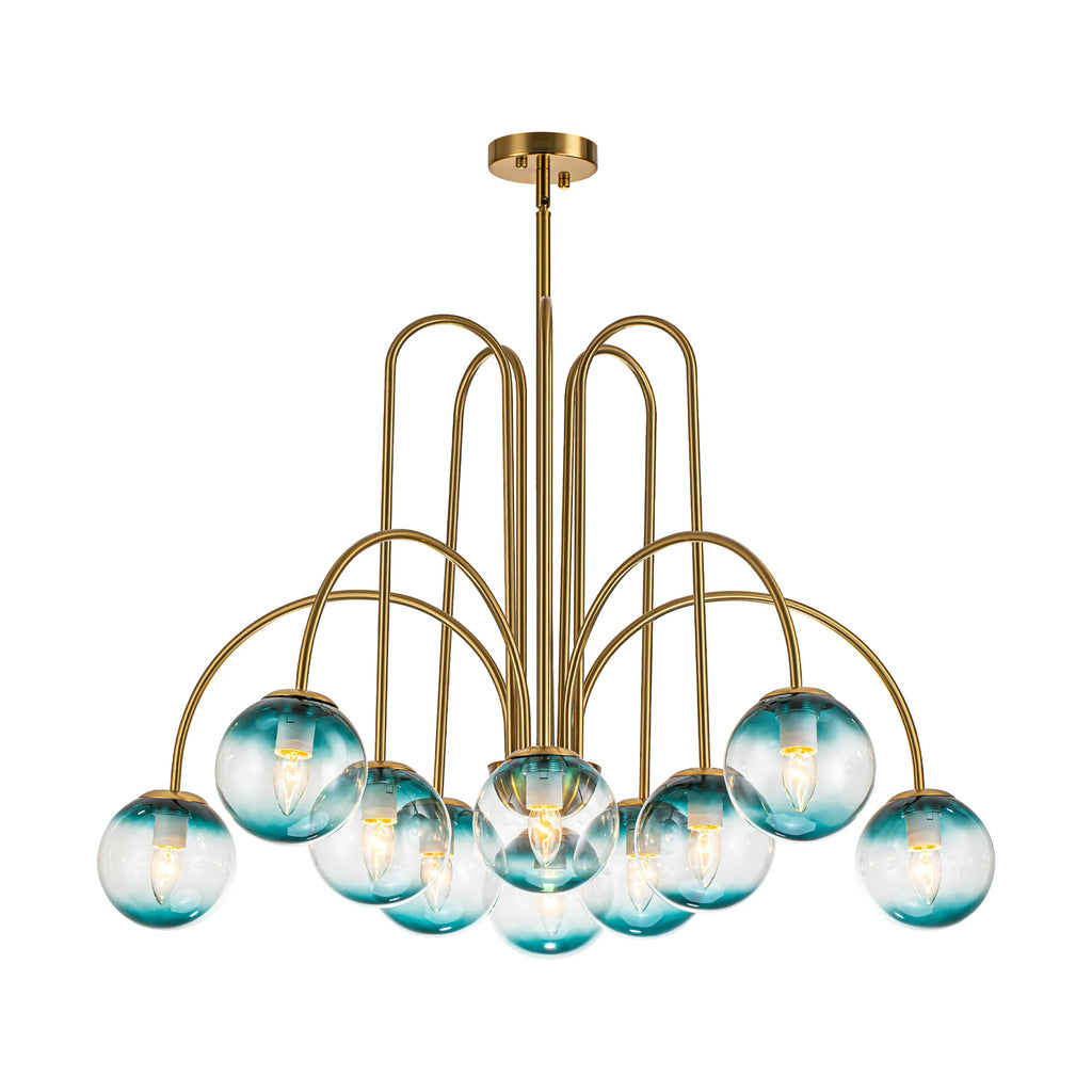 10-Light Glass Bubble Sputnik Chandelier M228