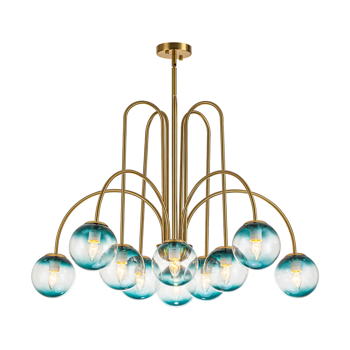 10-Light Glass Bubble Sputnik Chandelier M228