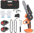 Mini Chainsaw 6 Inch Cordless Pruning Saw with 2 Rechargeable Battery H524275