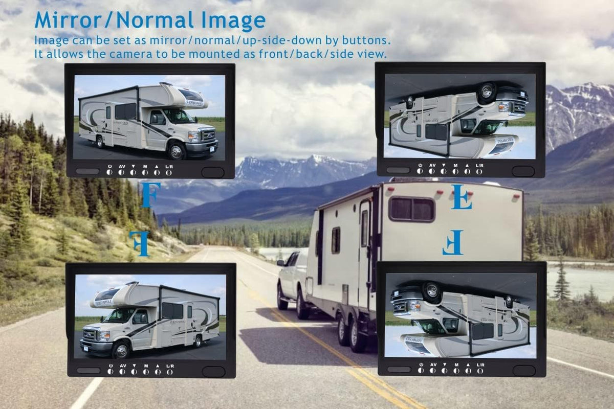 7" LCD Monitor Backup Camera System with Night Vision Waterproof Camera S471