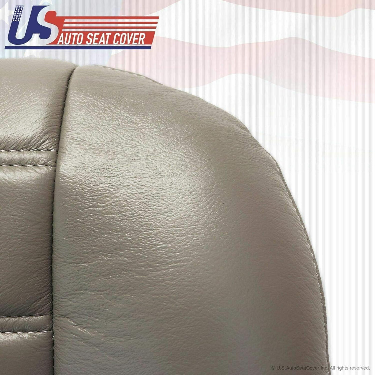 Gray Synthetic Leather Seat Cover Pack of 2 Y913