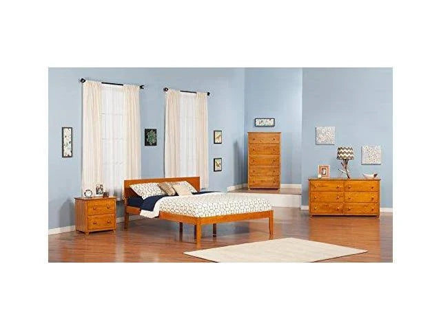 Caramel Latte Queen Bed with Open Foot Rail I100154