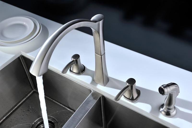 2-Handle Standard Kitchen Faucet in Brushed Nickel S130816