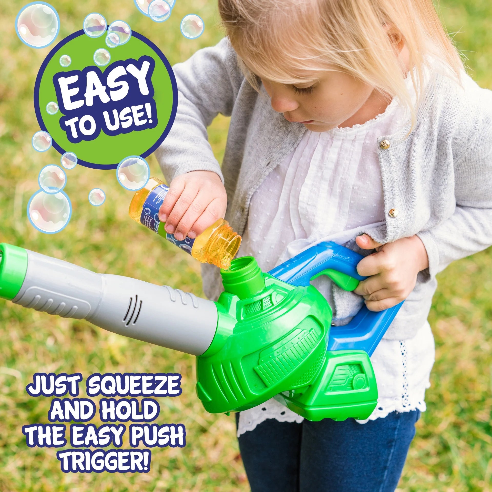 Bubble-N-Fun Toy Leaf Blower with 4oz Refill Solution N927412