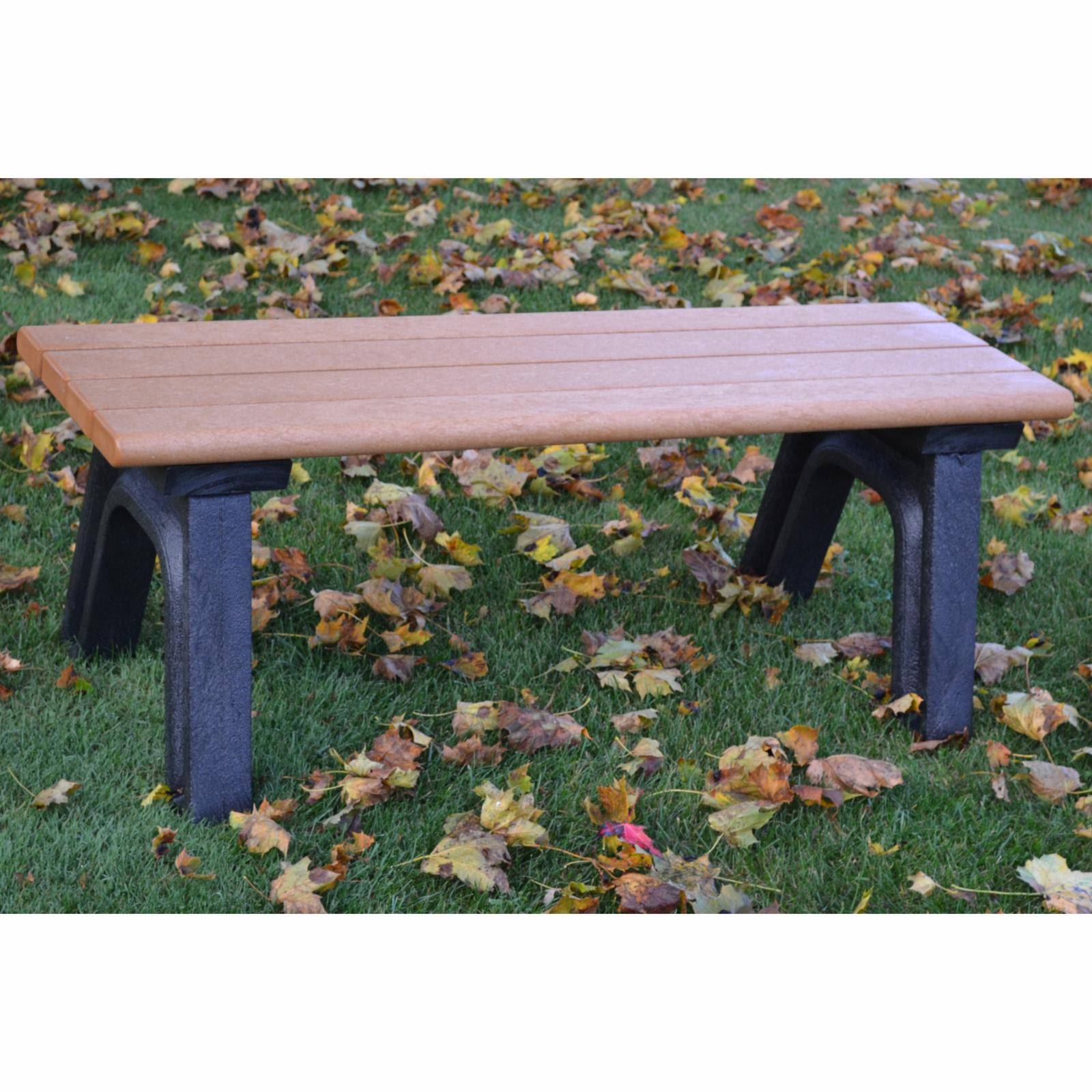 Brown Recycled Plastic Backless Bench X307223