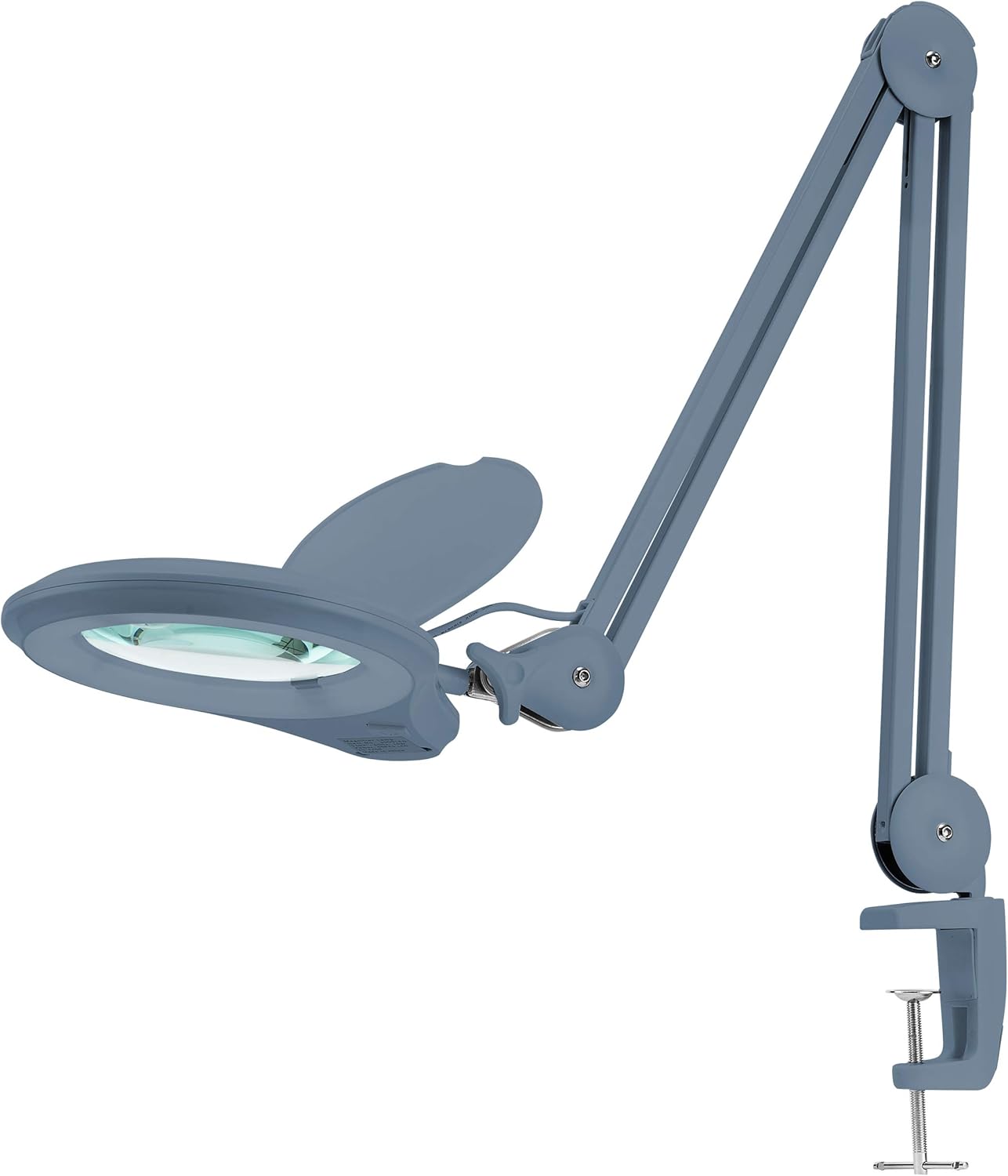 Magnifying Lamp with Clamp, 5 Diopter, Dimmable, Silver O331