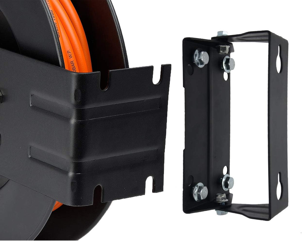 Retractable Air Compressor Hose Reel with 3/8 in. x 50 ft Hybrid Hose, 300PSI A3797