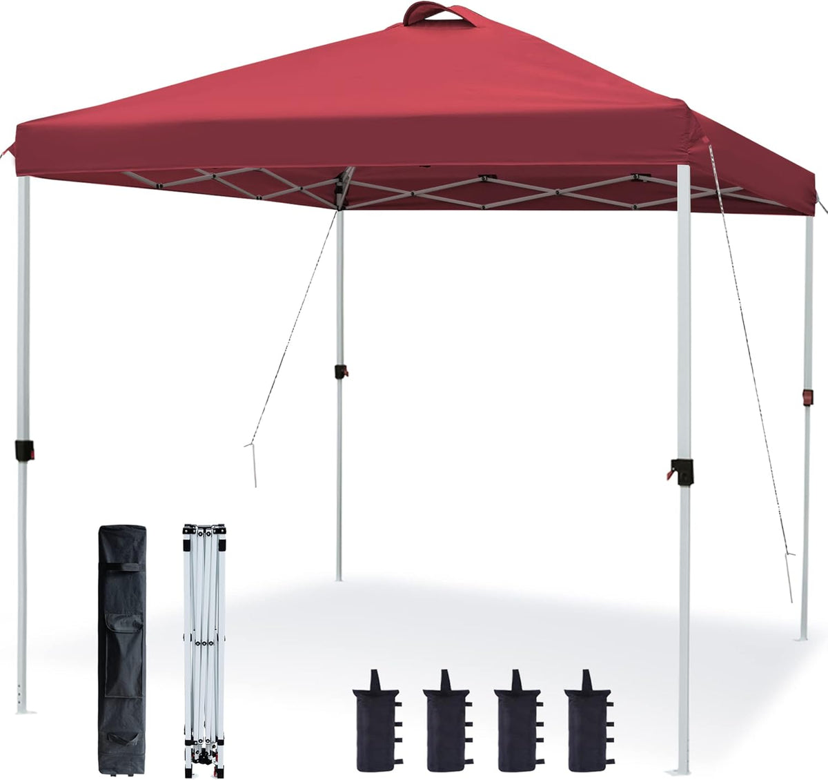 10'x10' Pop Up Canopy with Wheeled Carry Bag, Gray V162