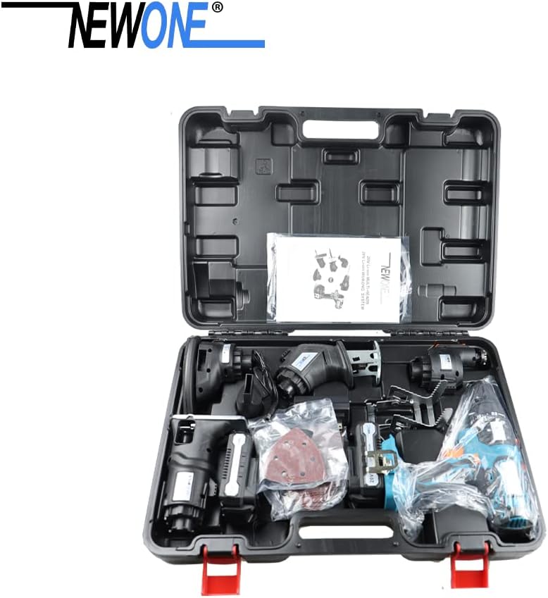 20V MAX Power Tool Combo Kit with Case, 4-Tool Attachments Drill, Reciprocating Saw, Oscillating Tool, Sander P66236