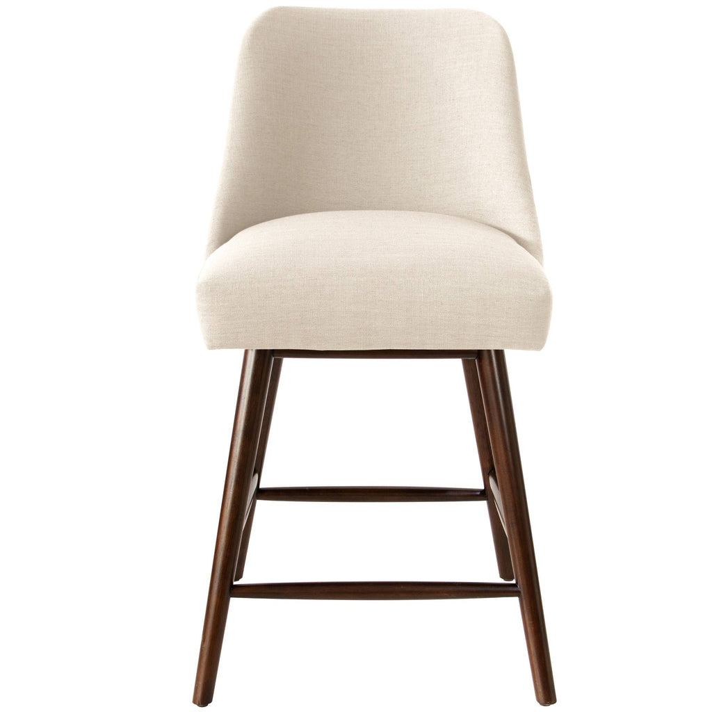 Modern Counter Height Barstool Talc Linen D647