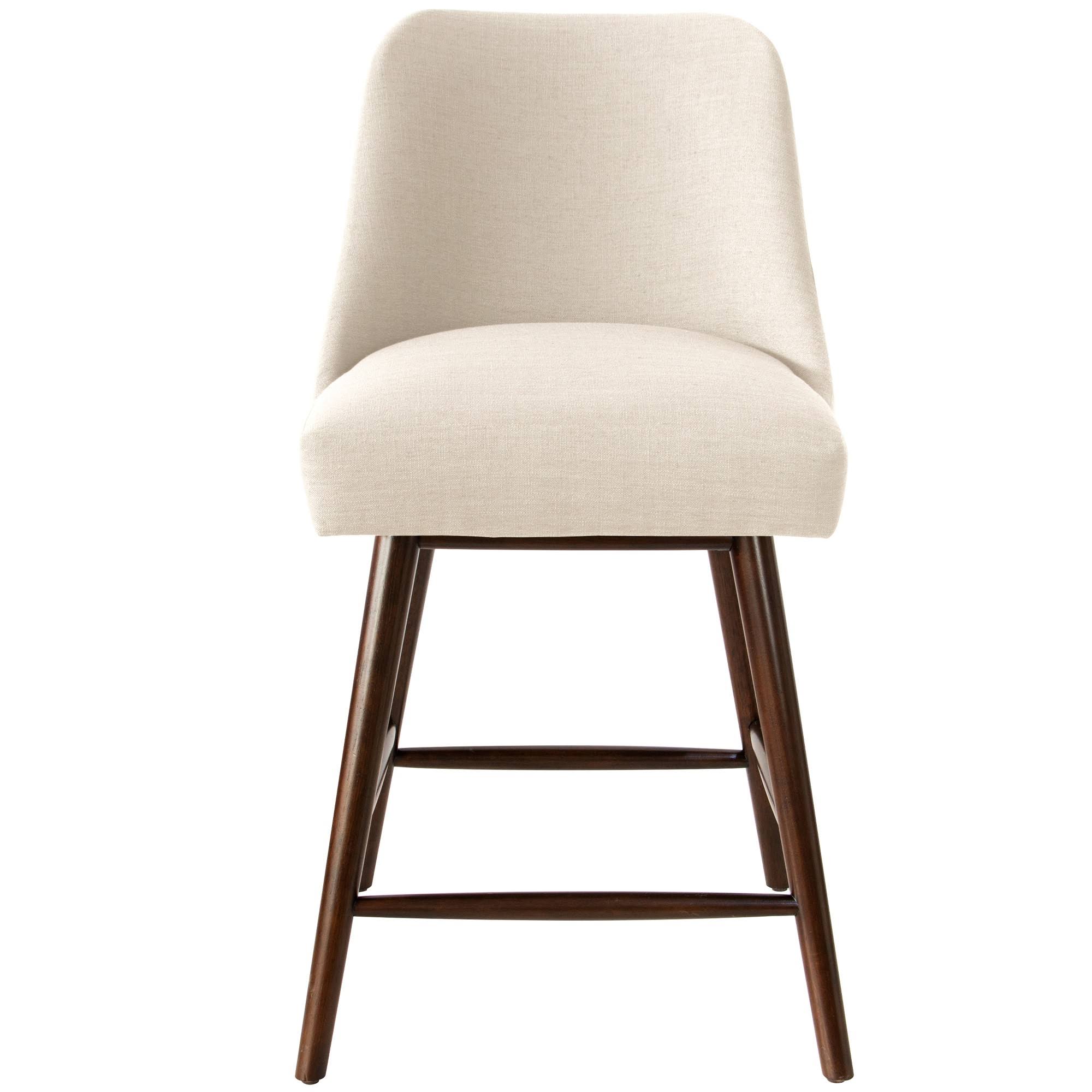 Modern Counter Height Barstool Talc Linen D647