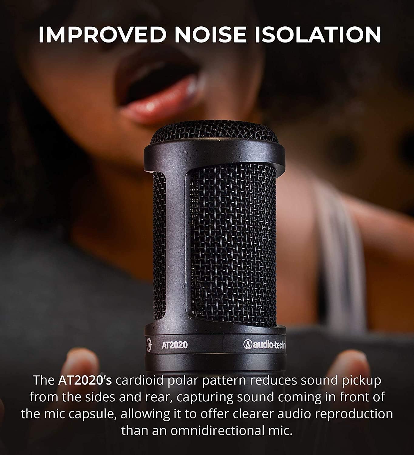 Cardioid Condenser Microphone Bundle with 12 Acoustic Foam Isolation Panel Wedges, 10' XLR Cable, Boom Arm, Pop Filter, and Headphones L70170