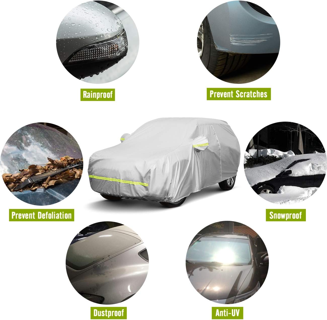 Full Exterior Car Cover Waterproof All Weather 5 Layer for SUV X30367