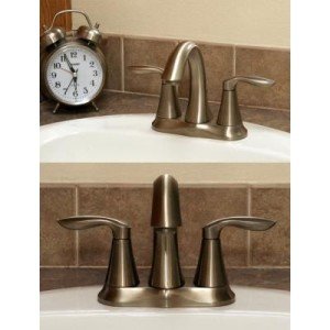 Oil-Rubbed Bronze Two-Handle Centerset Lavatory Faucet with Drain Assembly Q63078