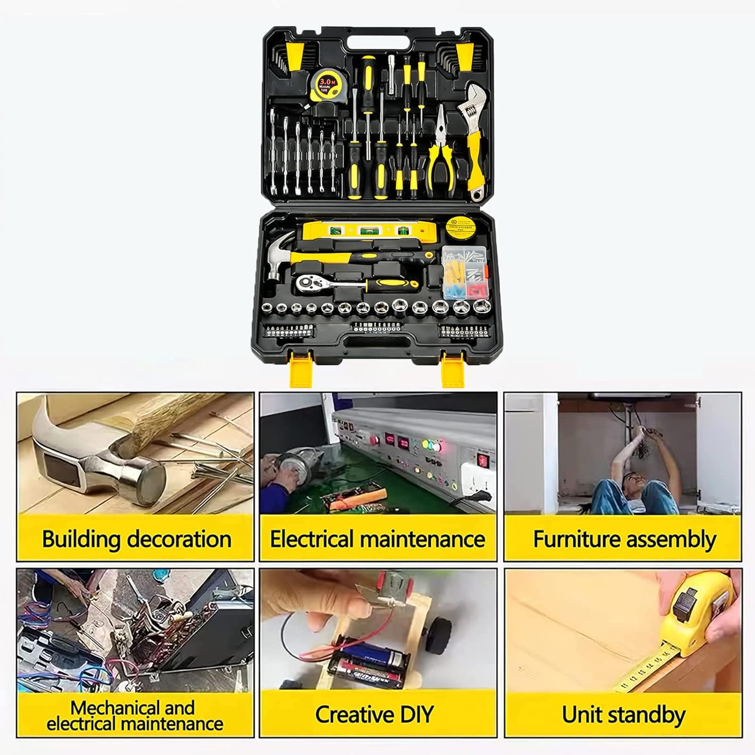 108 Piece General Household Hand Tool Set L4359