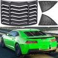 Matte Black Rear Side Window Louvers Sun Shade Cover for Camaro 2010 2011 2012 2013 2014 2015 M7867