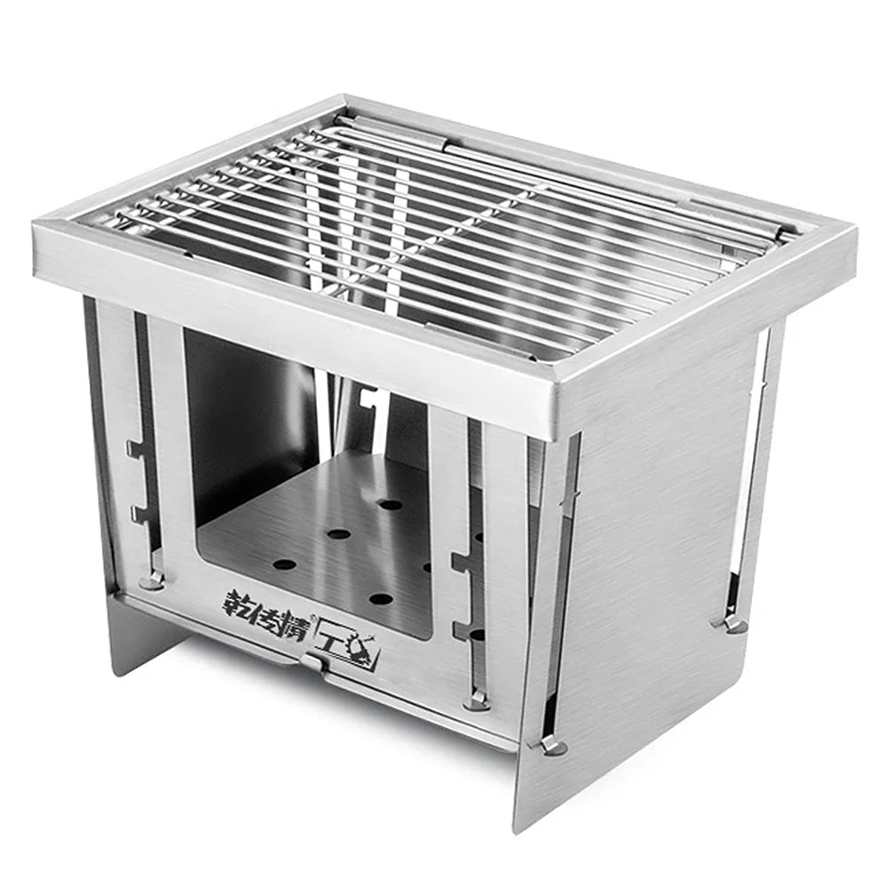 Stainless Steel Portable Wood Stove Bbq Grill N3069