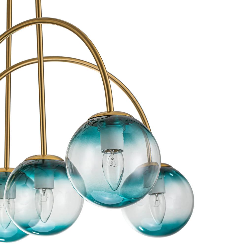 10-Light Glass Bubble Sputnik Chandelier M228