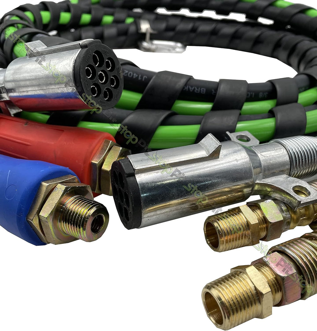 3 in 1 ABS & Power Air Line Hose Wrap 7 Way Electrical Cable with Handle Grip Y32126