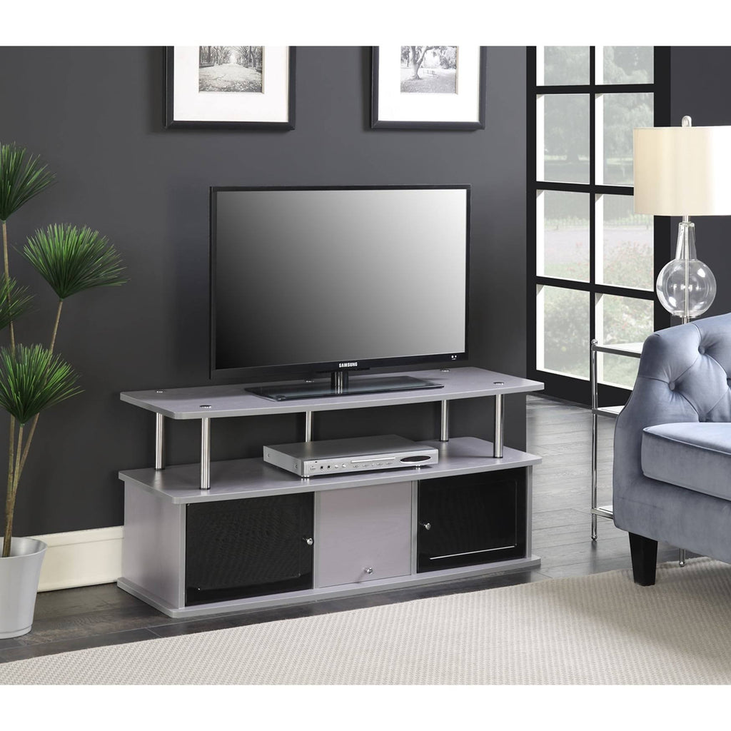 Grey 3-Cabinet TV Stand A305
