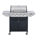 Liquid Propane Gas Grill BBQ Gas Oven with Side Burner W478076