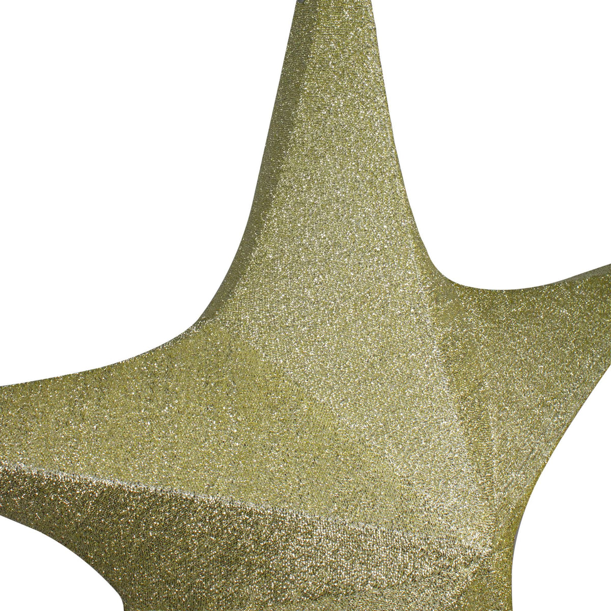 Gold Tinsel Foldable Christmas Star Outdoor Decoration W94007