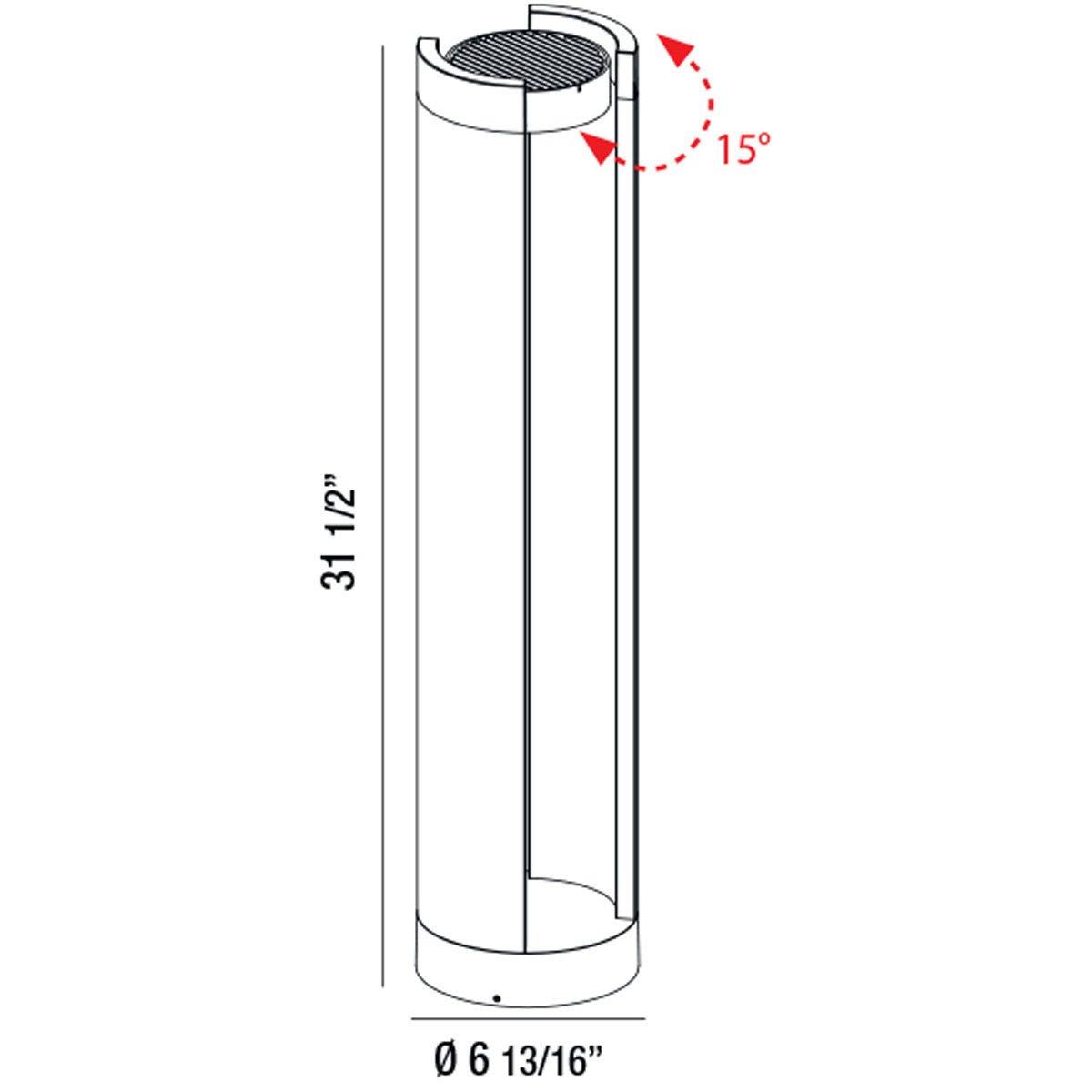 15W LED Bollard Graphite Grey Z766