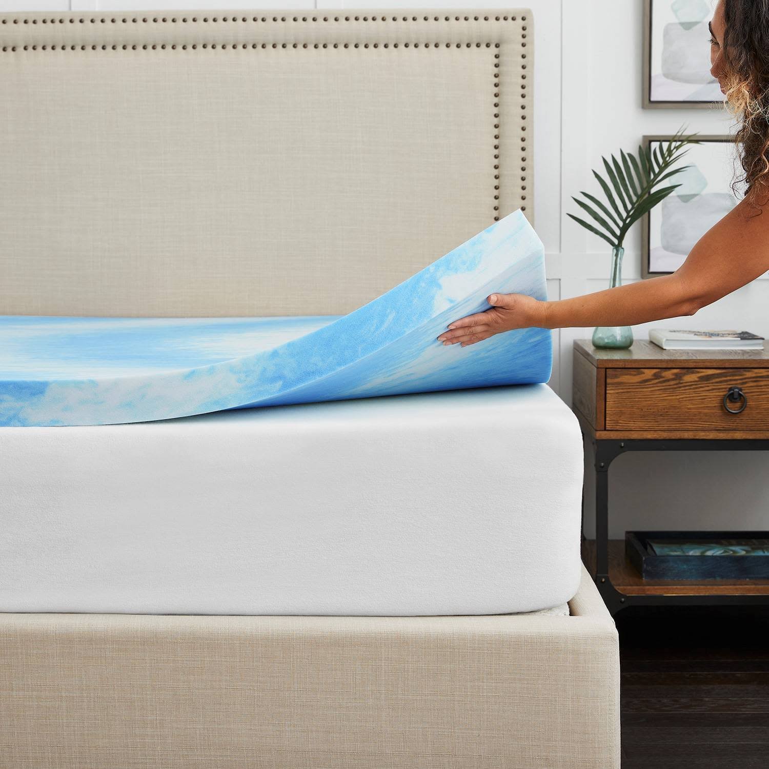 Full Memory Foam Mattress Topper with Cover N41263