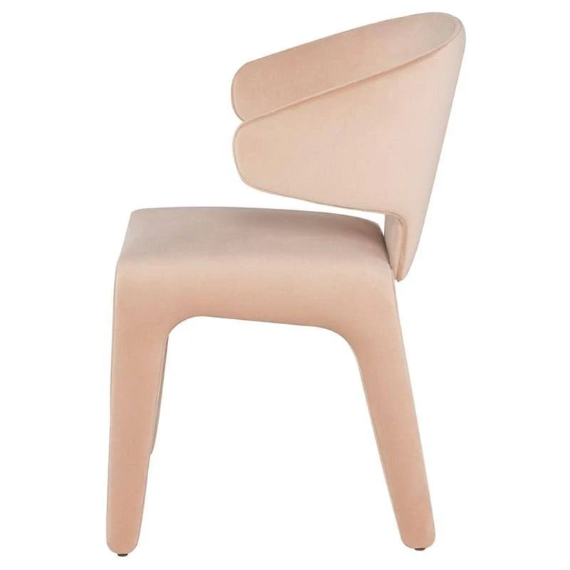 Peach Velour Dining Chair Y168