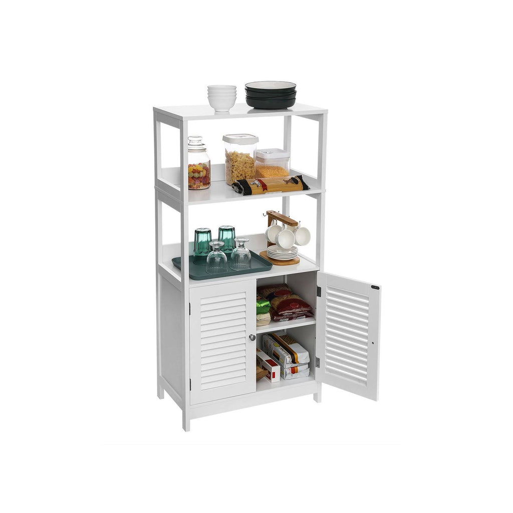 White Freestanding Tall Cabinet D785