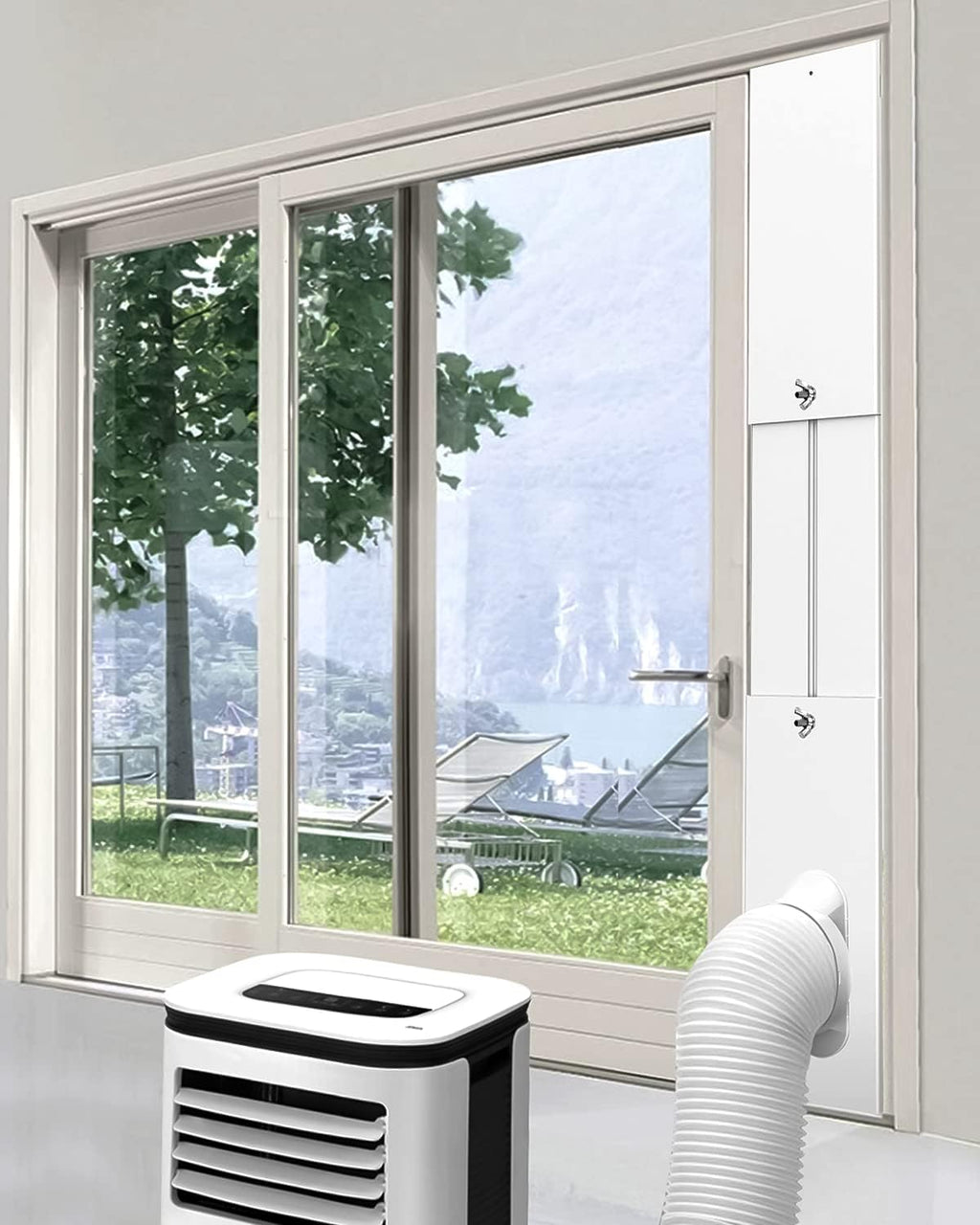 Portable AC Window Kit with 5.9 Exhaust Hose, Pack of 2 C7190
