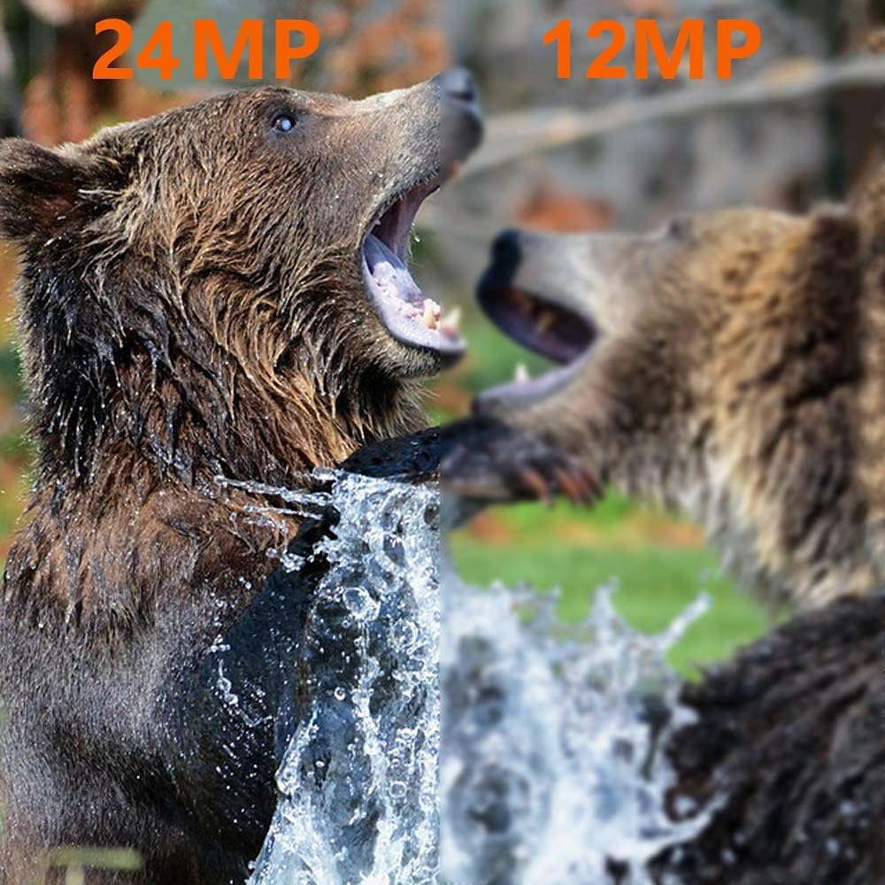 2-Pack 24MP 1296P No Glow Waterproof Trail Cameras F24516
