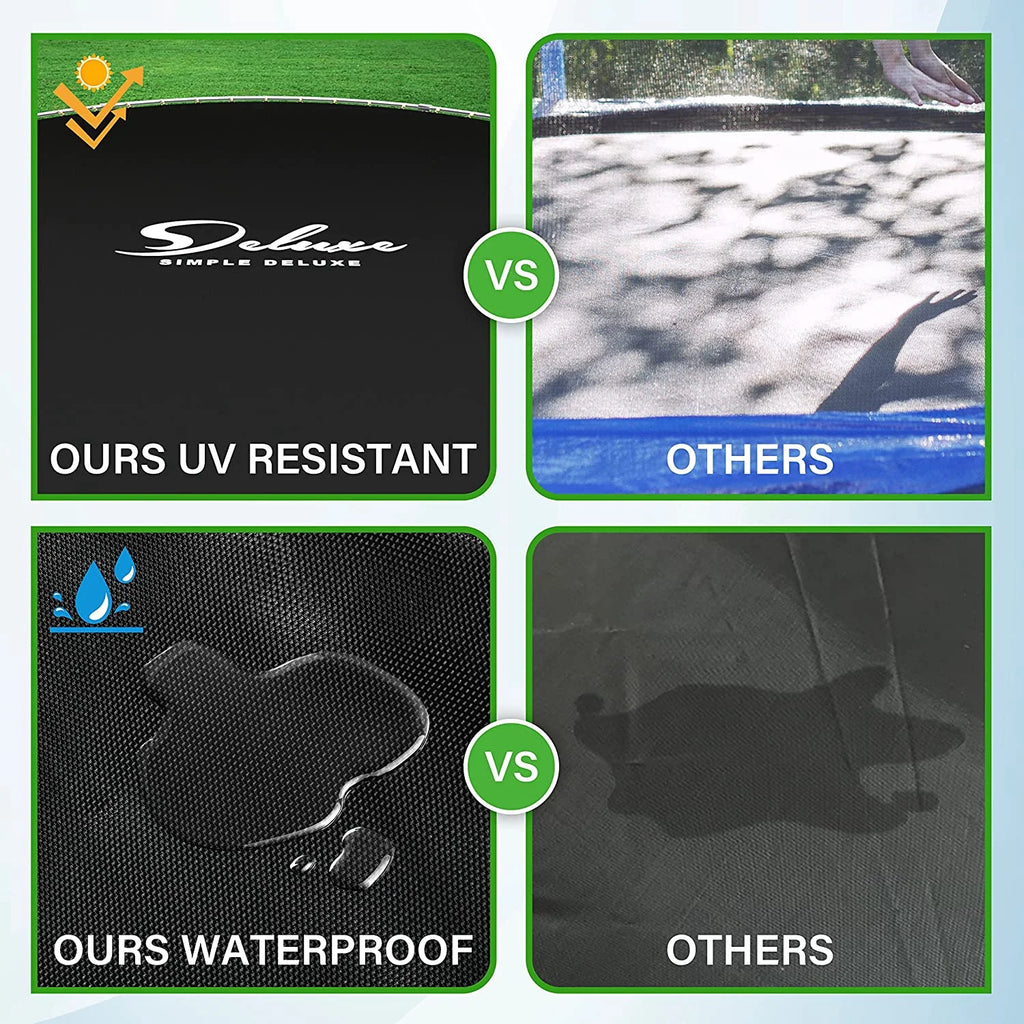 Black Round Waterproof Trampoline Mat D909