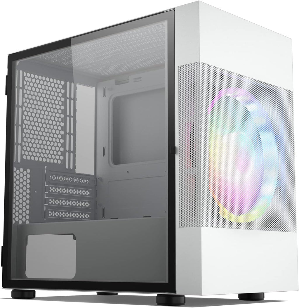 Pink Mid-Tower ATX PC Case with Tempered Glass V198500