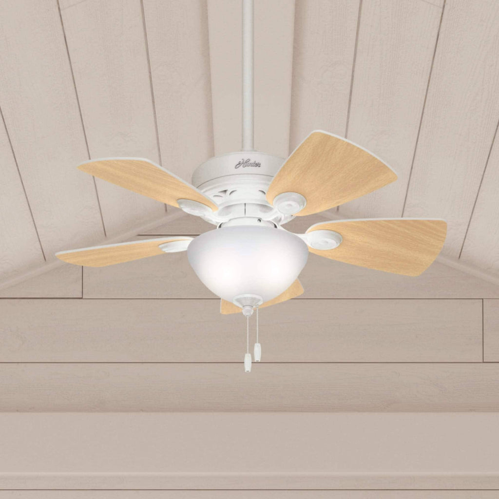 Brushed Nickel Ceiling Fan with Light O640
