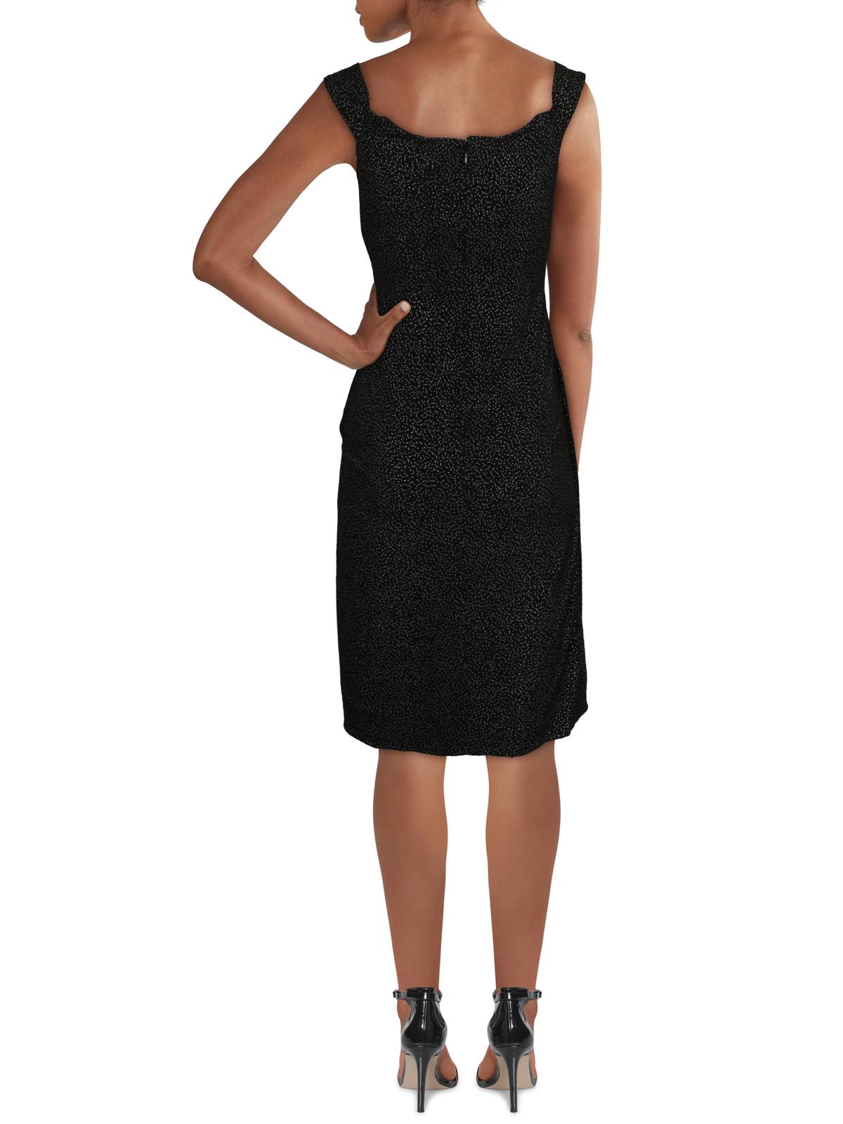 Black Zippered Textured Off Shoulder Faux Wrap Dress T606