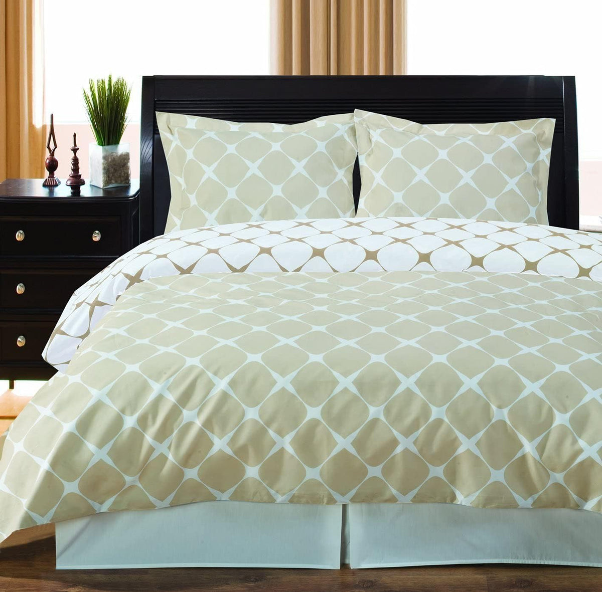 3-Piece Full / Queen Cotton Comforter Cover Set F542459