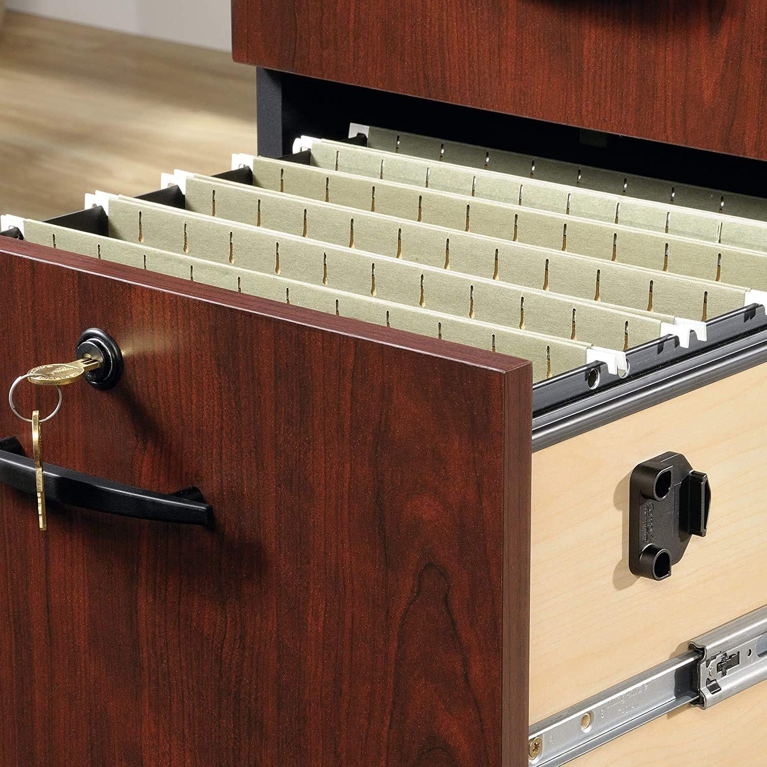 3 Drawer File Storage Cabinet in Classic Cherry D35194
