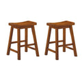 Oak Brown 24x22 Counter Height Stool Set of 2 V674910