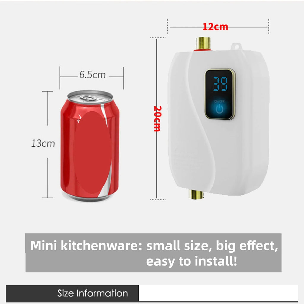Instant Water Heater 3000W Electric Tankless with LCD Display B778