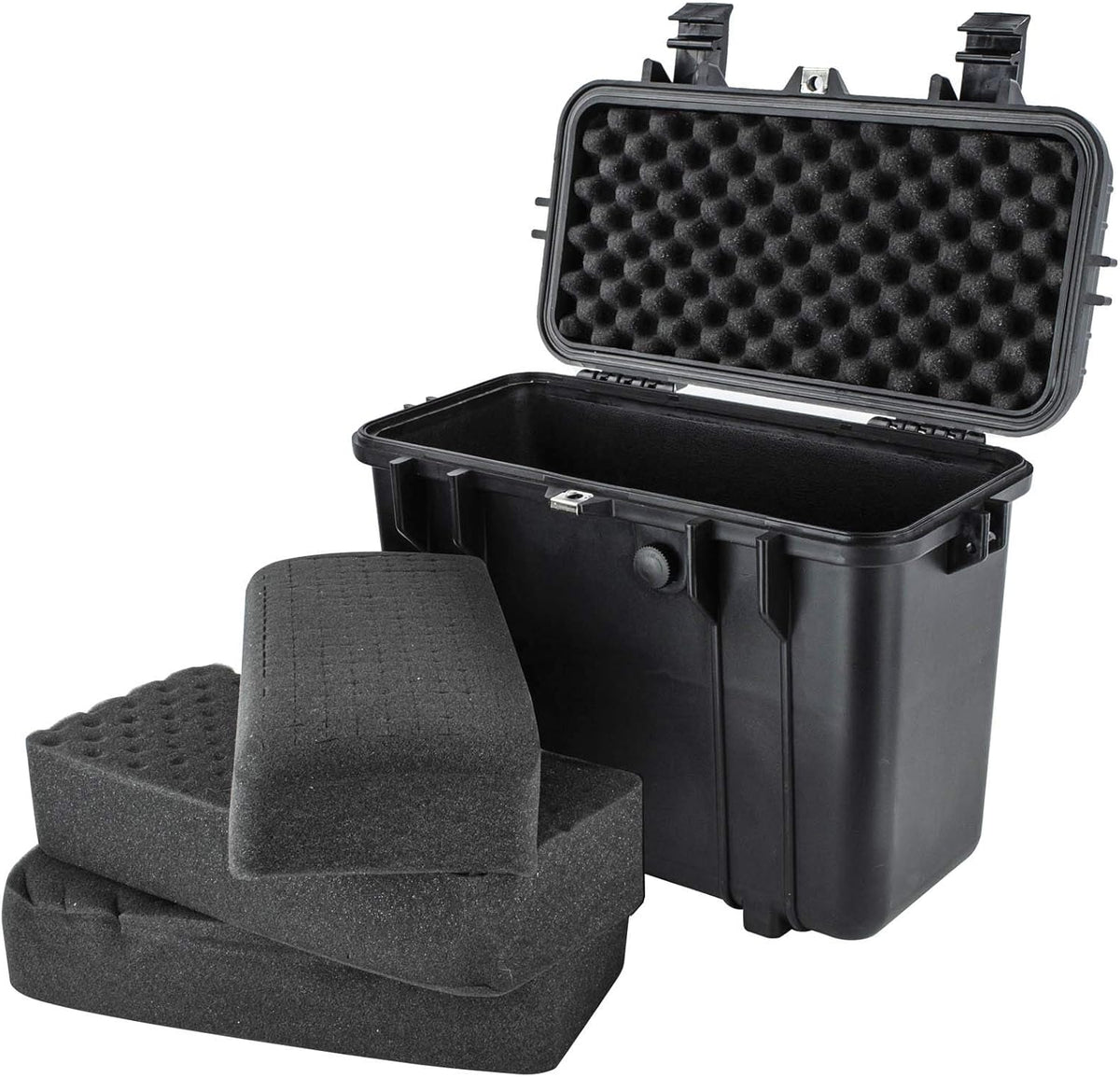 Pack of 2 Water and Shock Resistant Protective Gear Case with Foam (Black) Q268