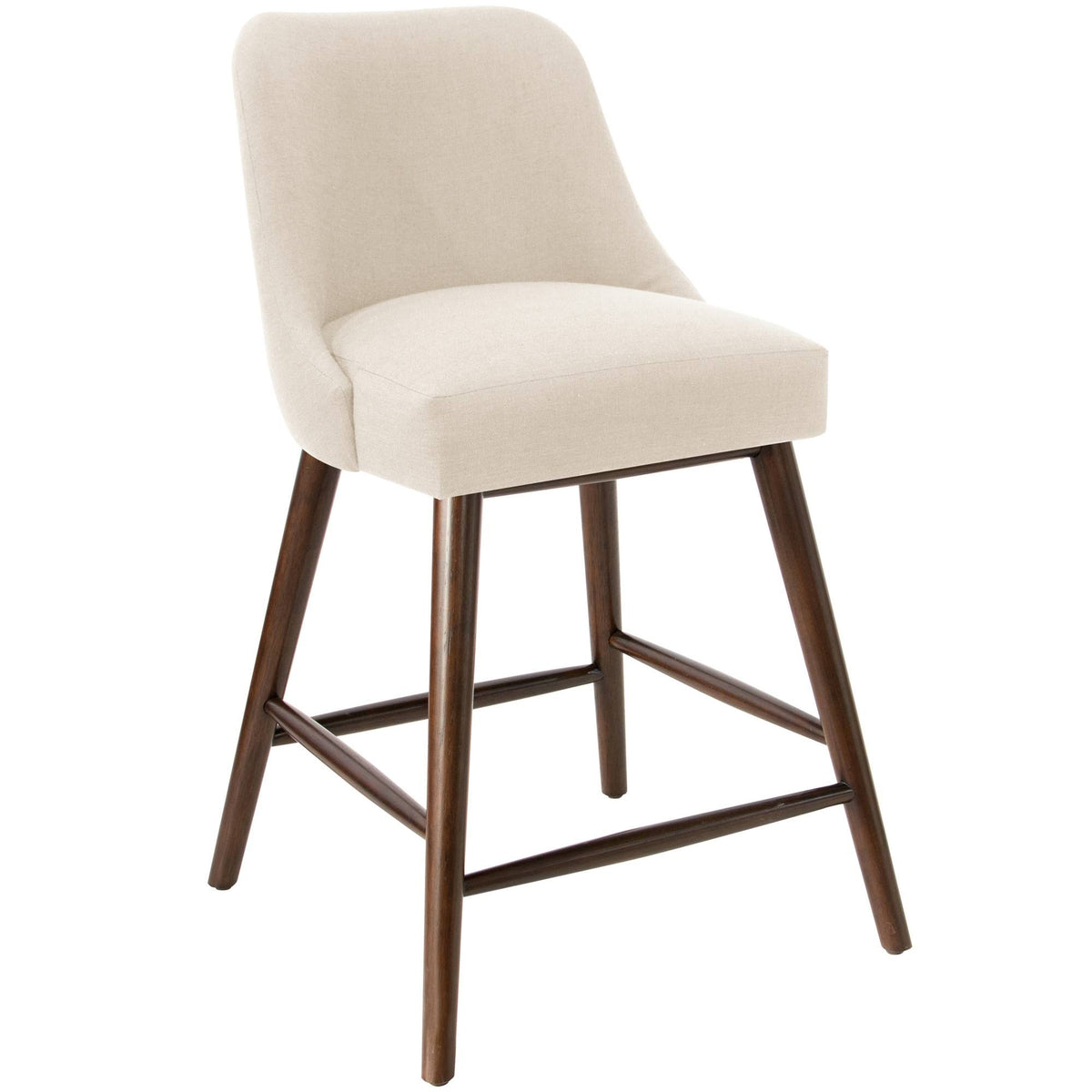 Modern Counter Height Barstool Talc Linen D647