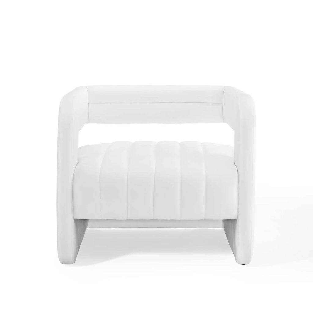Tufted Performance Velvet Accent Armchair O690